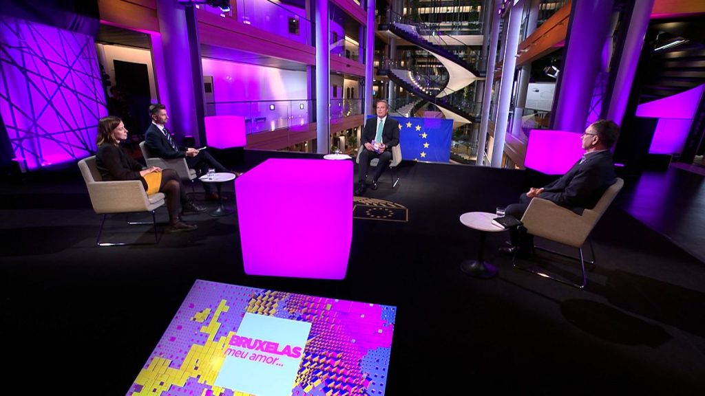 Stefan Grobe in the European Parliament in Strasbourg.