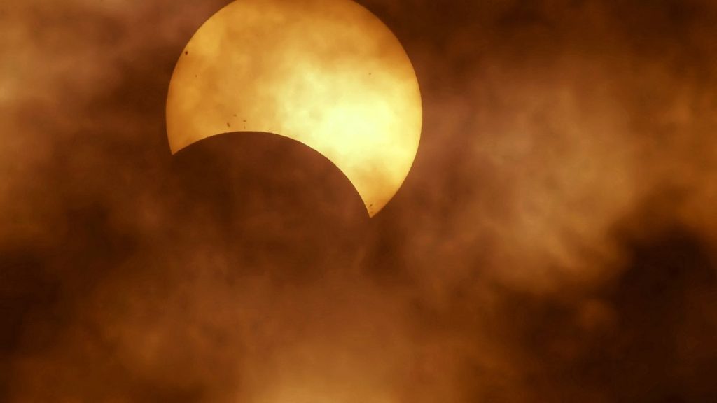 The partial eclipse will be visible in the late morning in western Europe and in the afternoon in Eastern Europe.