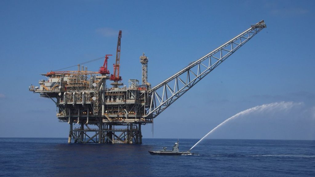 Tamar natural gas field in the Mediterranean Sea, off the coast of Israel.