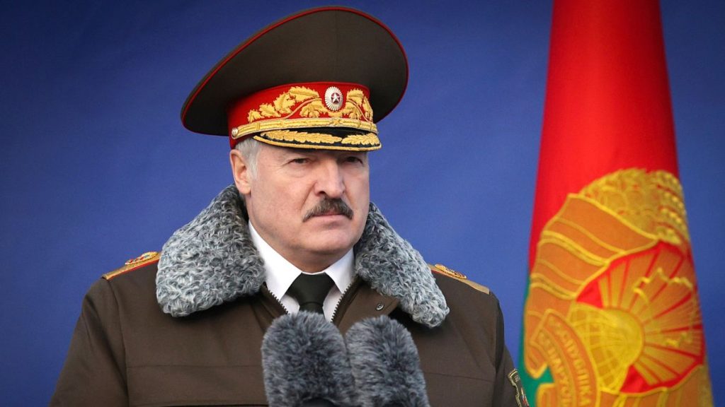 FILE: President Alexander Lukashenko of Belarus delivers a speech at the Belarusian Interior Ministry special forces base in Minsk, 30 December 2020.