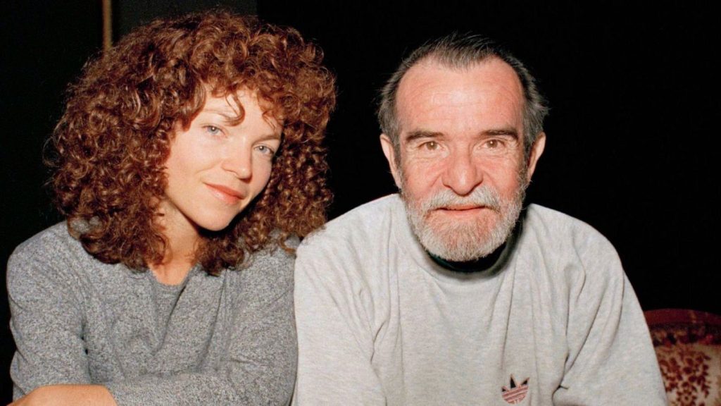 Actress Amy Irving and playwright Athol Fugard during rehearsals of the play