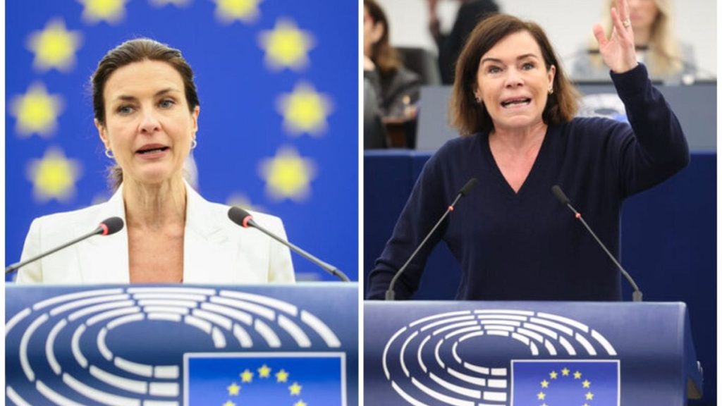 Socialist MEPs Alessandra Moretti (left) and Elisabetta Gualmini (right)