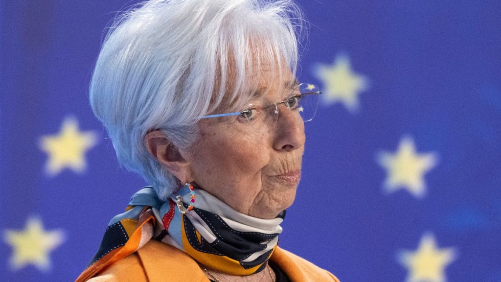 European Central Bank (ECB) President Christine Lagarde speaks at the bank