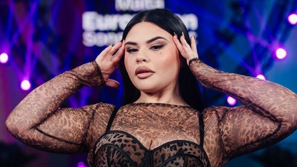 Miriana Conte after winning the Malta Eurovision Song Contest