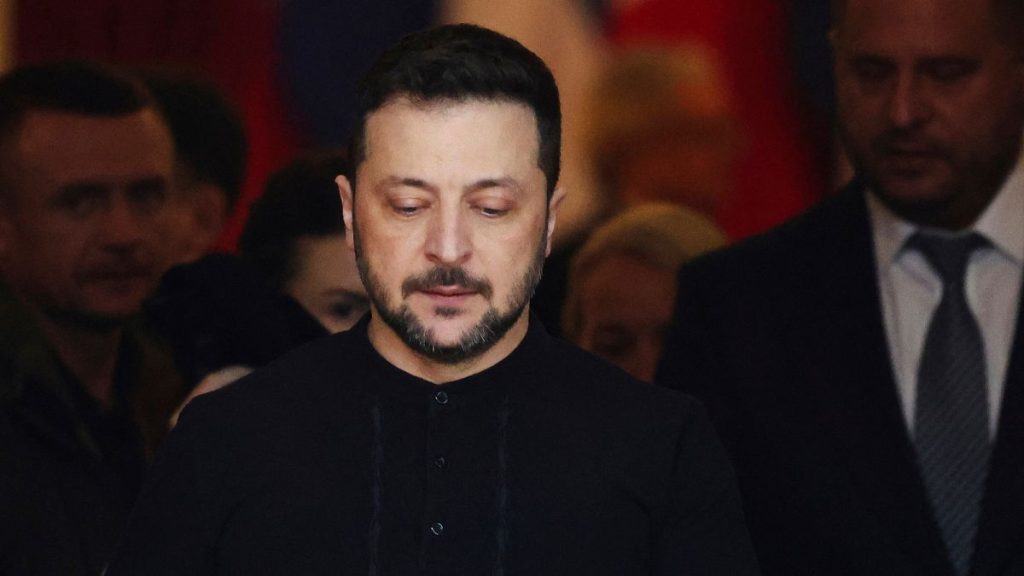 Ukrainian President Volodymyr Zelenskyy during the European leaders