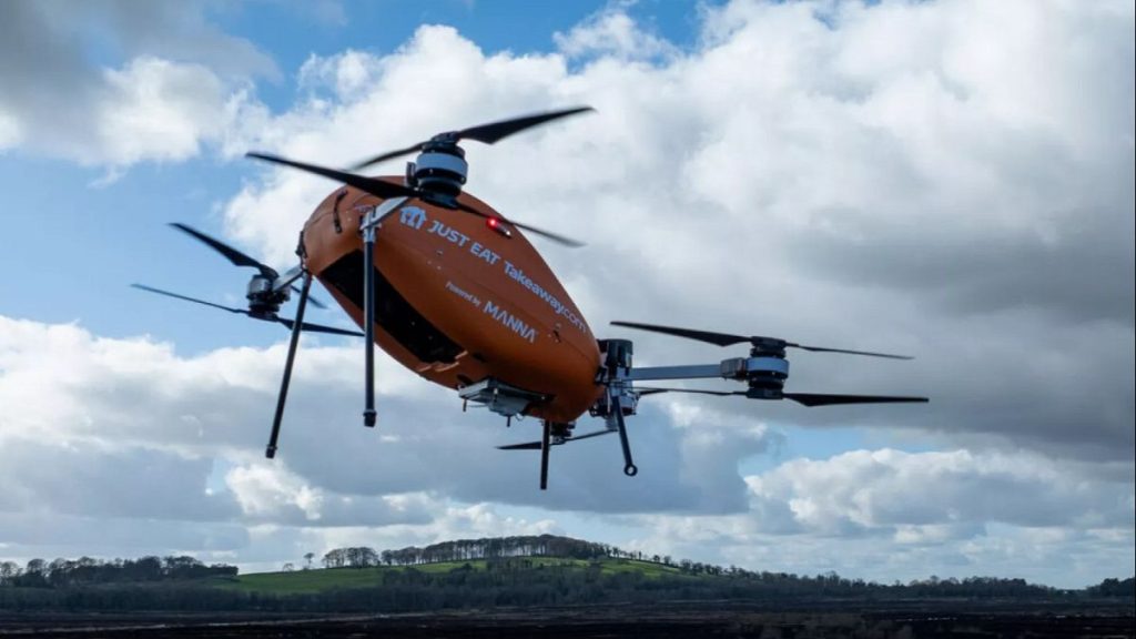 Just Eat Takeaway.com launched a new service hand in hand with Manna Drones Ltd. in Dublin.