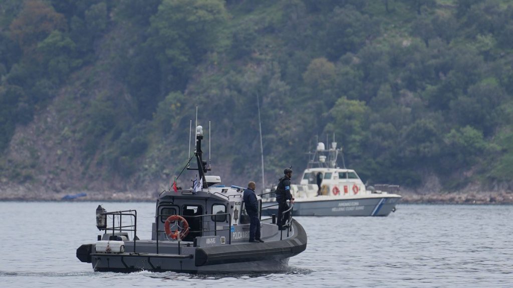 Frontex and the Greek coast guard take part in a search after a migrant boat capsized off Lesbos, 3 April, 2025