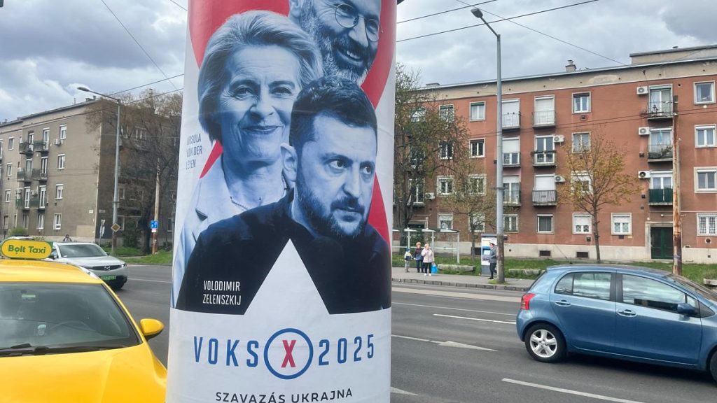 Hungarian government billboards on the streets of Budapest