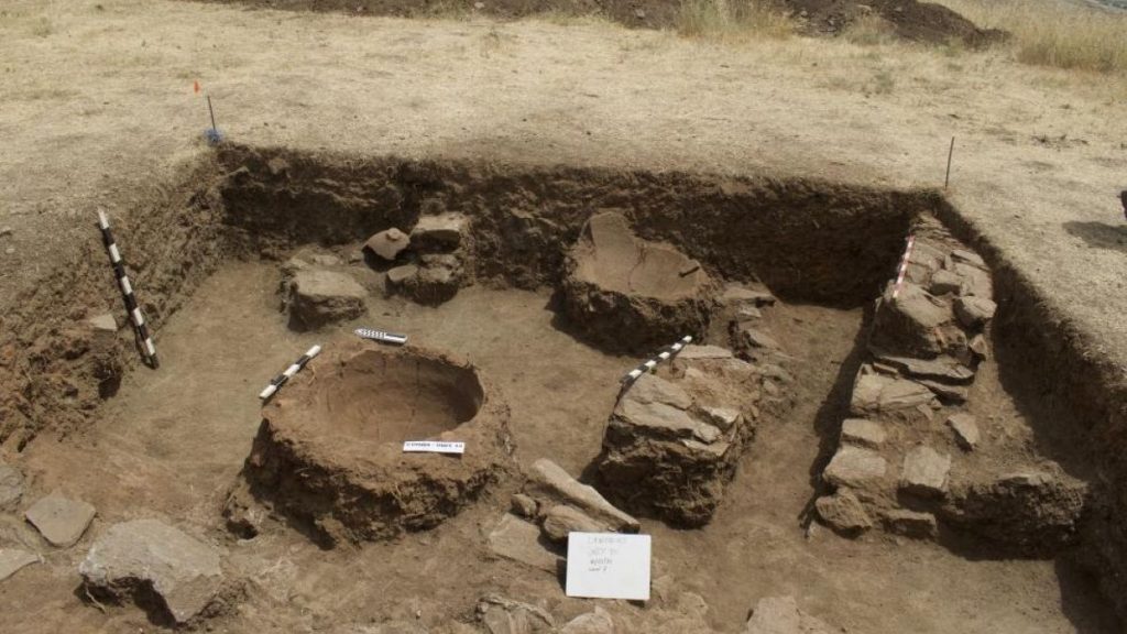 The excavation site in North Macedonia