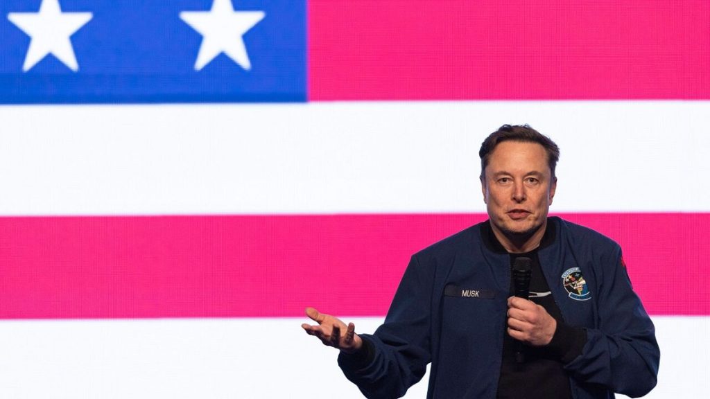 Elon Musk speaks during a town hall Sunday, March 30, 2025, in Green Bay, Wis.