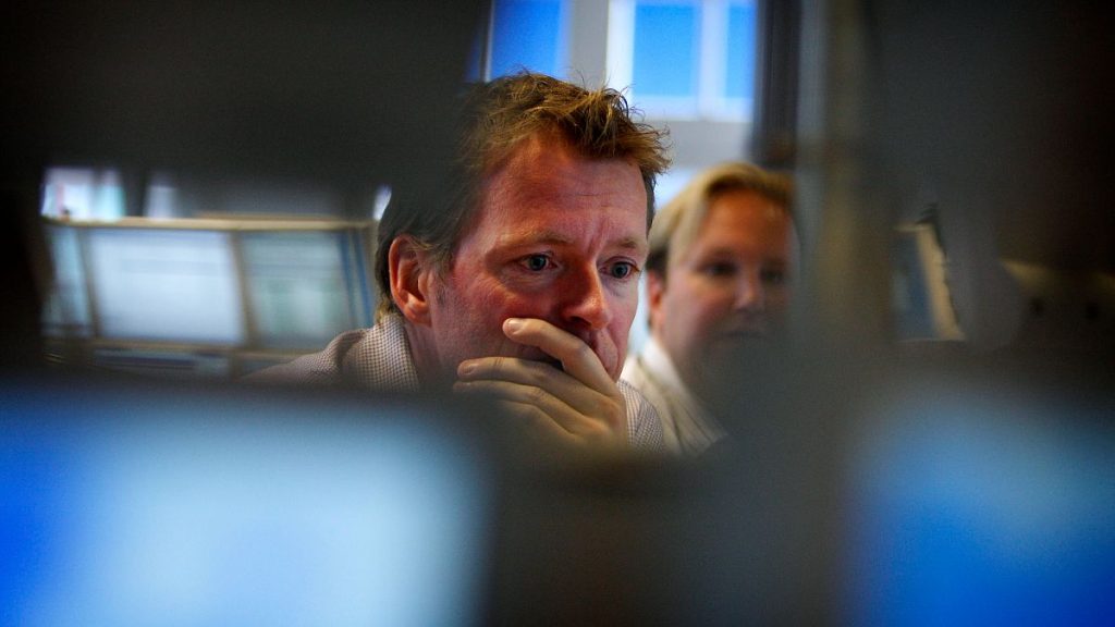 A trader is seen at NYSE Euronext stock exchange in Amsterdam, Netherlands. 10 October 2008.