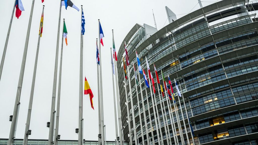 European Parliament building in Brussels.