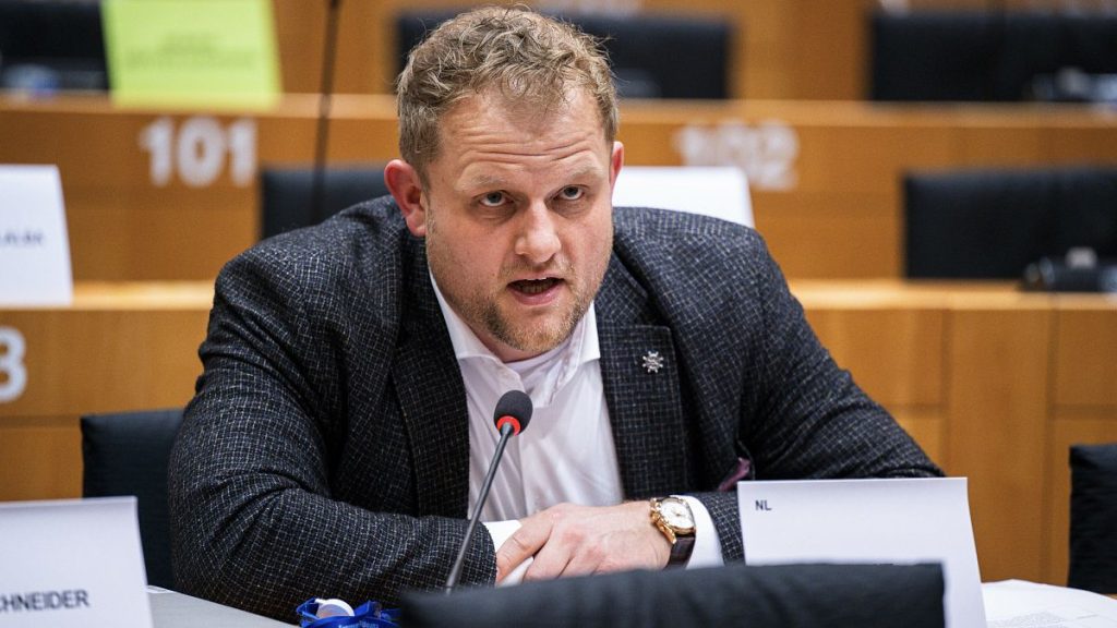 Dutch MEP Sander Smit during an environment committee debate on 17 March