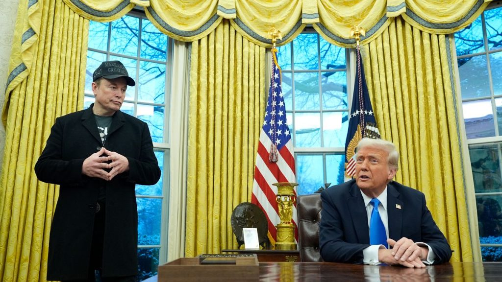 US President Donald Trump and Tesla CEO Elon Musk