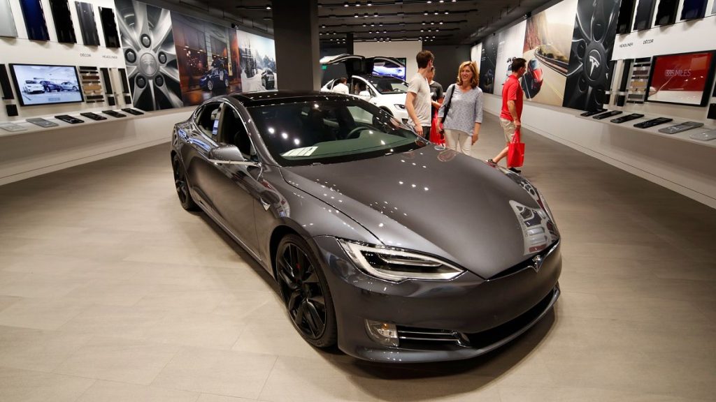 File photo - Tesla car display