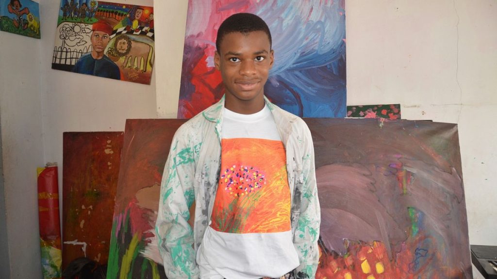Nigérian autistes Teen Sets World Painting Record
