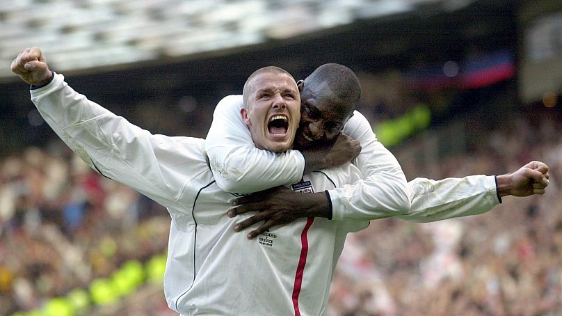 Grèce Lightning: L'un des sommets de la carrière de Beckham en tant que capitaine d'Angleterre marquait contre la Grèce lors du match de qualification de la Coupe du monde 2022 à Old Trafford.