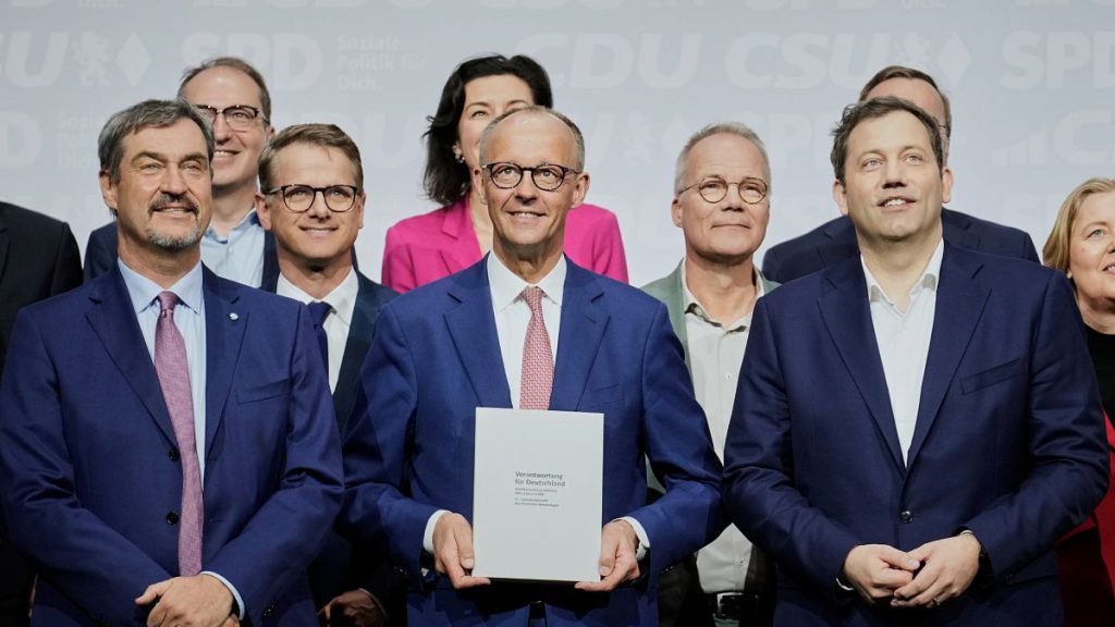 Les dirigeants de la CDU / CSU et du SPD allemands signent un accord de coalition pour le nouveau gouvernement