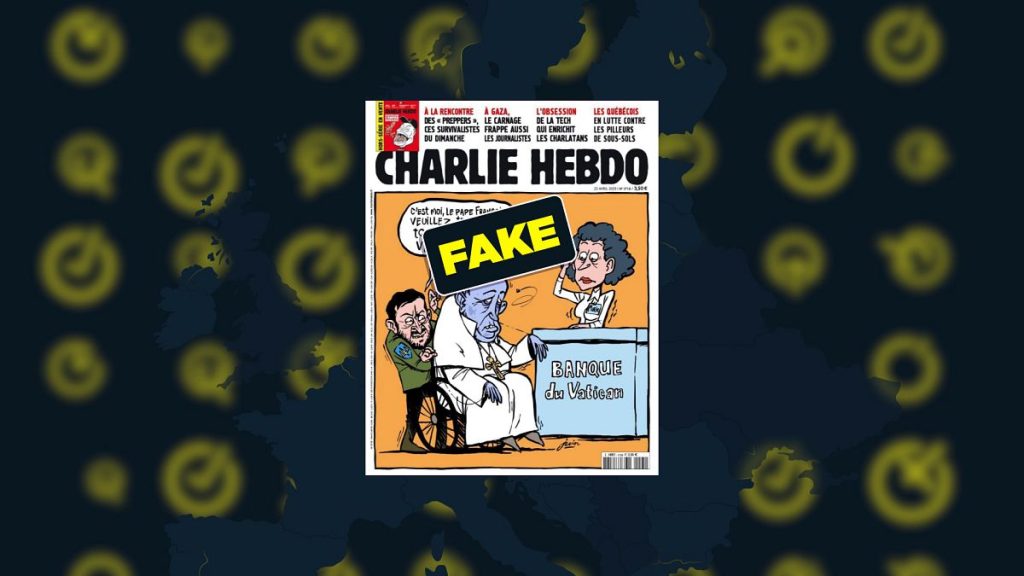 La fausse couverture de Charlie Hebdo montre que Zelenskyy exploite la mort de Pope en espèces