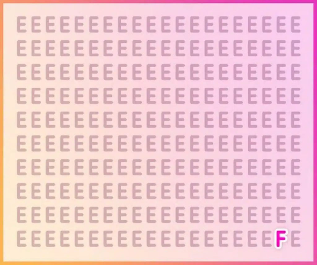 Saurez-vous repérer le F caché parmi les E - solution