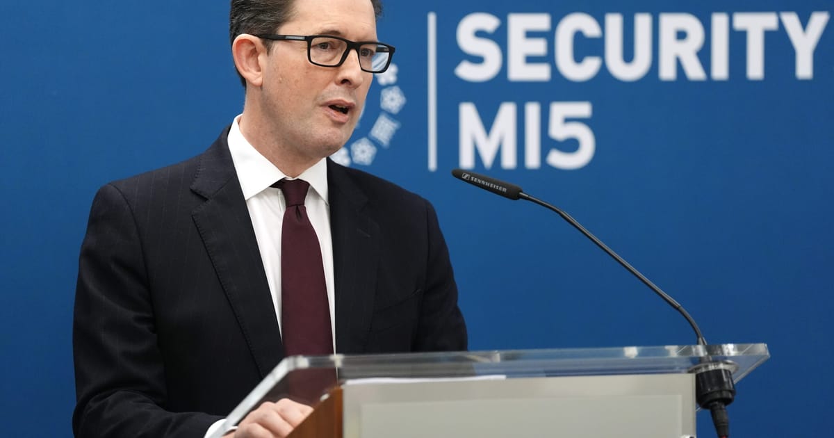 Patron du MI5 : les menaces d’États comme la Chine sont comparables à celles des terroristes