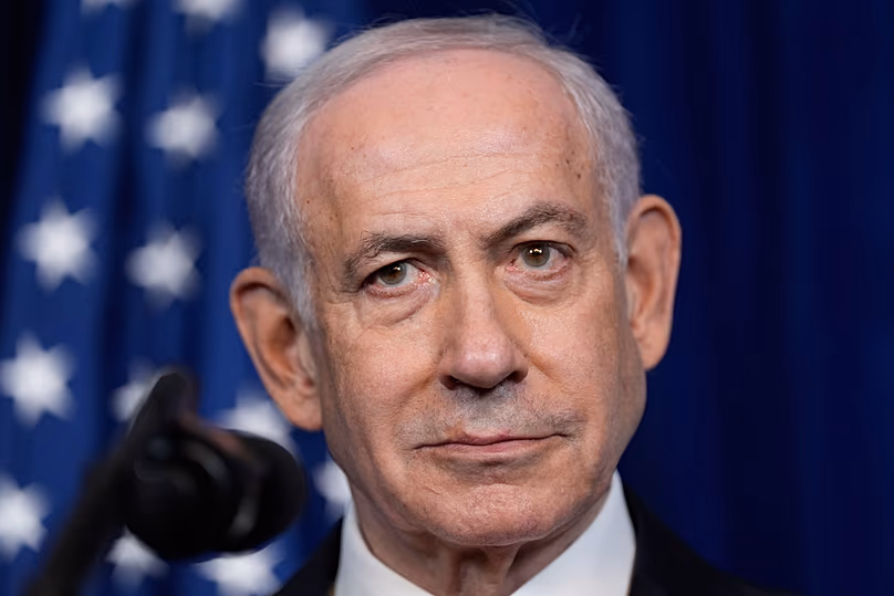 Le Premier ministre israélien Benjamin Netanyahu s'exprime lors d'une conférence de presse à Mar-a-Lago, le 29 décembre 2025.