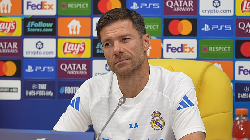 Xabi Alonso à la conférence de presse