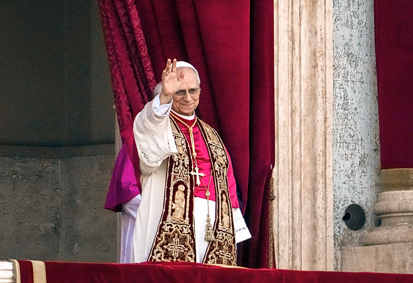 Pope Leo XIV appears on the balcony of St Peter's Basilica after his election, 8 May, 2025