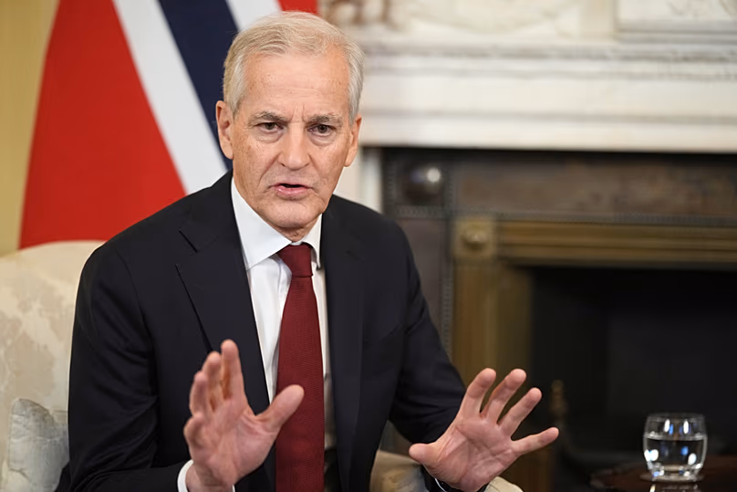 Le Premier ministre norvégien Jonas Gahr Støre s'exprime à Londres, le 4 décembre 2025