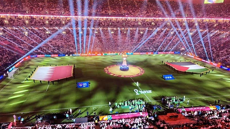 Le Qatar, hôte, a affronté la Palestine après la cérémonie d'ouverture.