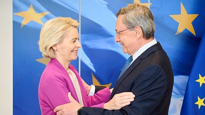 Ursula von der Leyen et Mario Draghi.