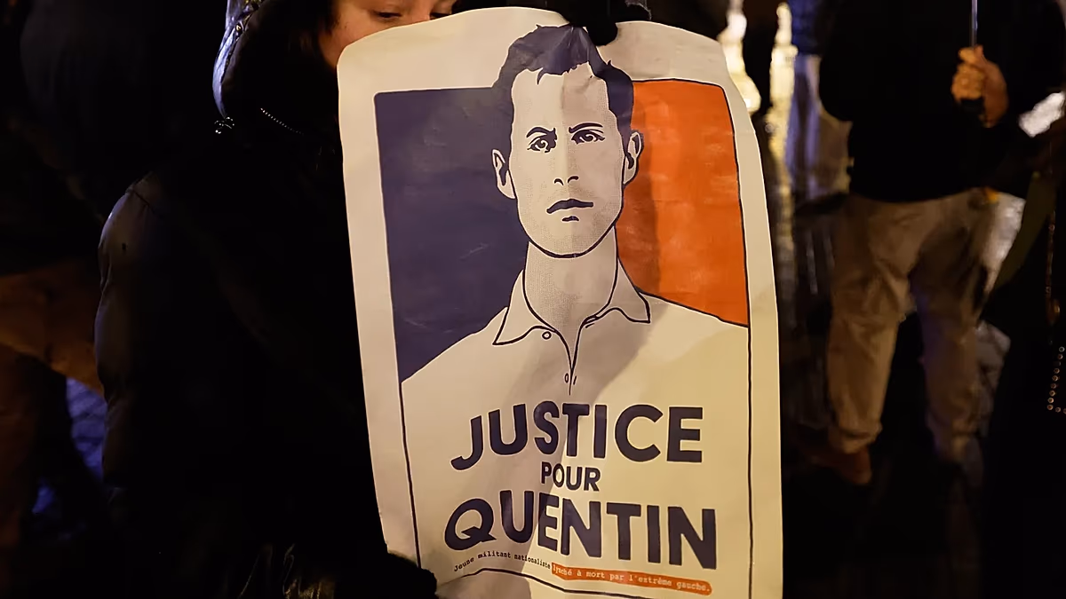 L'extrême droite française demande au Parlement européen de commémorer la mort du militant Quentin Déranque