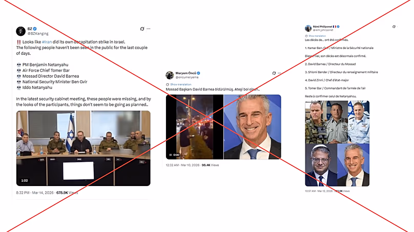 La désinformation sur la mort de hautes personnalités politiques et militaires israéliennes s'est répandue dans X