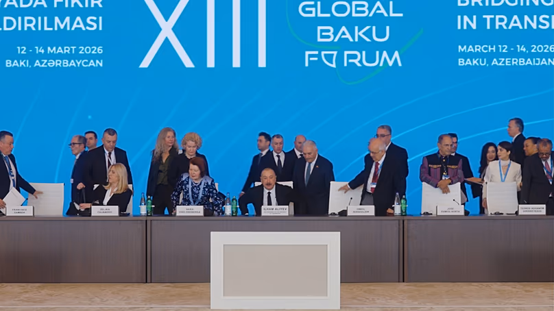 Le Forum mondial de Bakou, Bakou, Azerbaïdjan, jeudi 12 mars 2026.