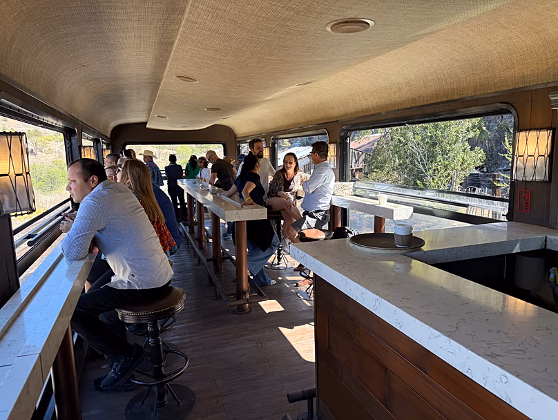 Image de la terrasse panoramique du train