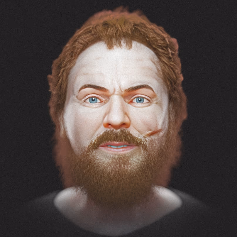 Visage final reconstruit en 3D d'un vampire de 400 ans