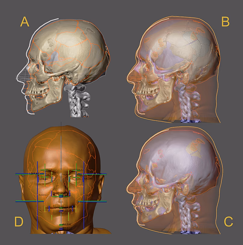 Reconstitution 3D du crâne du vampire
