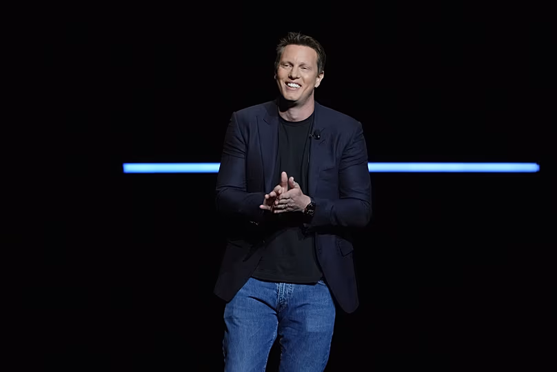 David Ellison, PDG de Paramount Skydance, prend la parole lors de la présentation de Paramount Pictures à CinemaCon - jeudi 16 avril 2026
