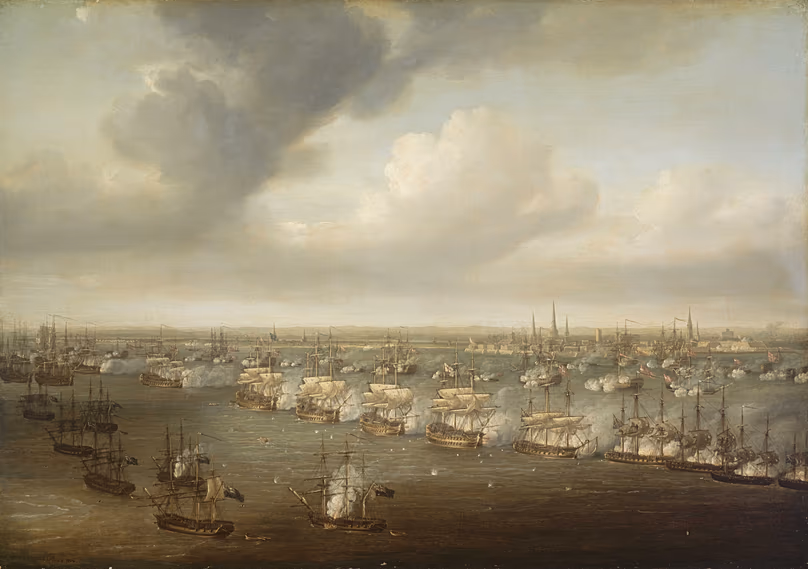 La bataille de Copenhague, le 2 avril 1801 par Nicholas Pocock