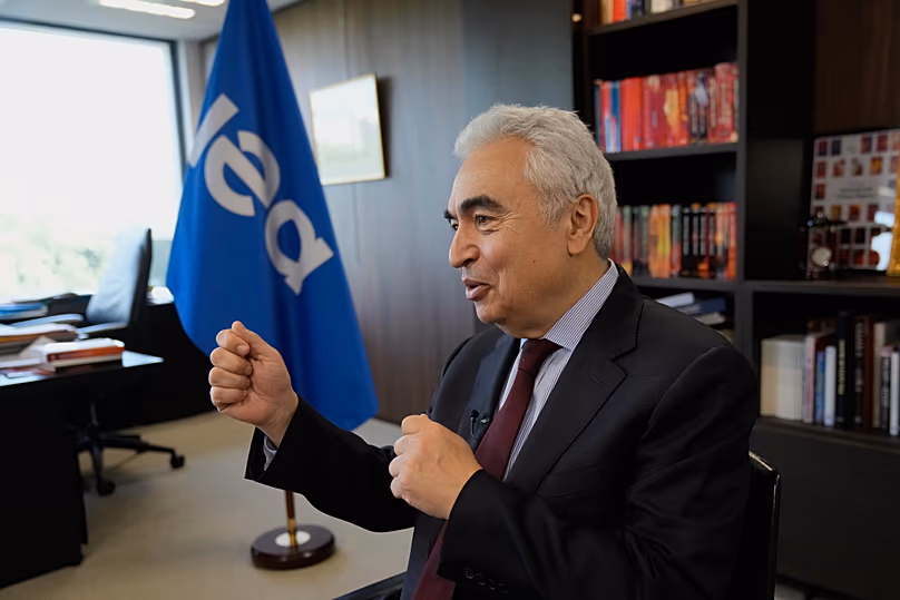 Fatih Birol, directeur exécutif de l'Agence internationale de l'énergie, s'exprime au siège de l'AIE à Paris, le 16 avril 2026