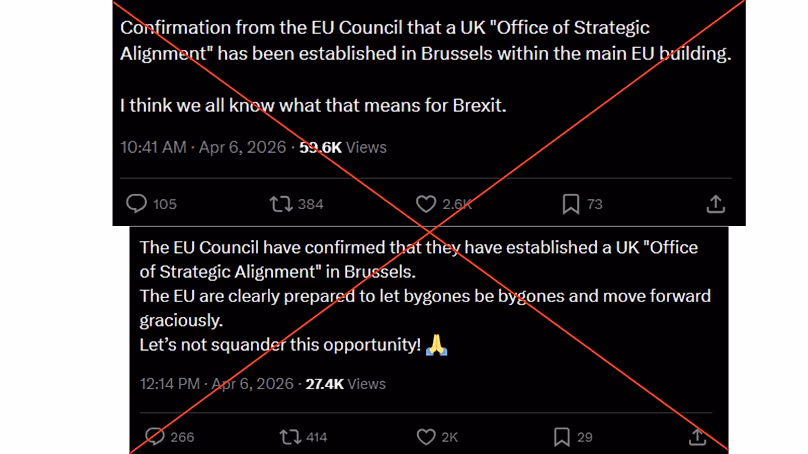 Les messages affirment qu’un nouveau bureau Royaume-Uni-UE annulerait effectivement le Brexit.