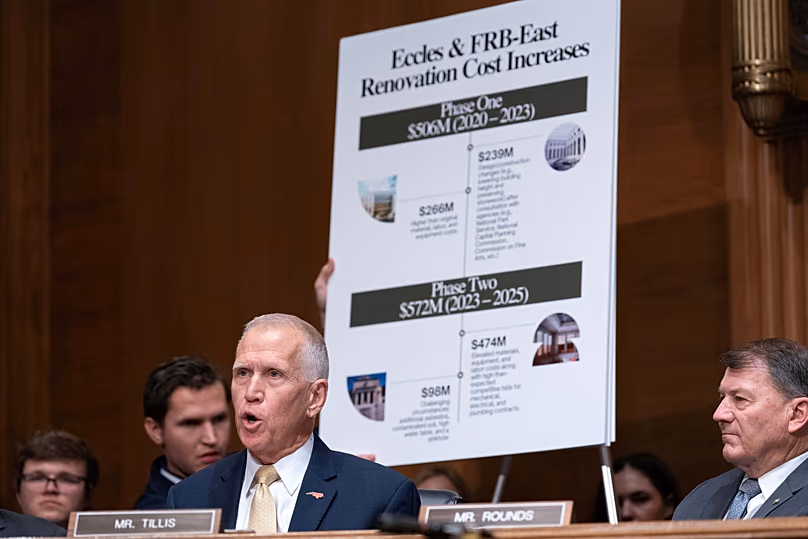 Le sénateur américain Thom Tillis s'exprime lors de l'audience de confirmation de Kevin Warsh, le 21 avril 2026.