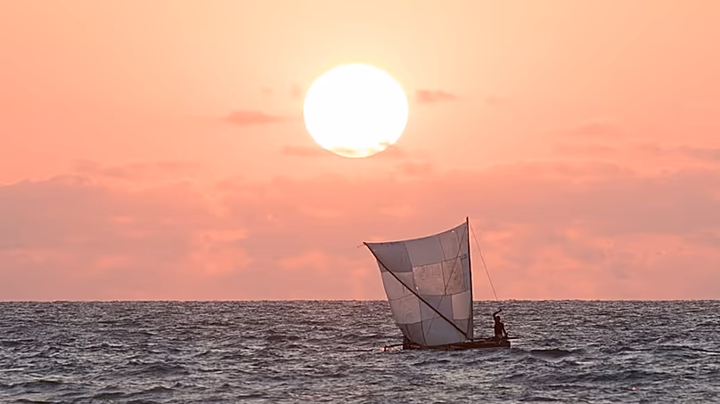 Le soleil africain qui brille.