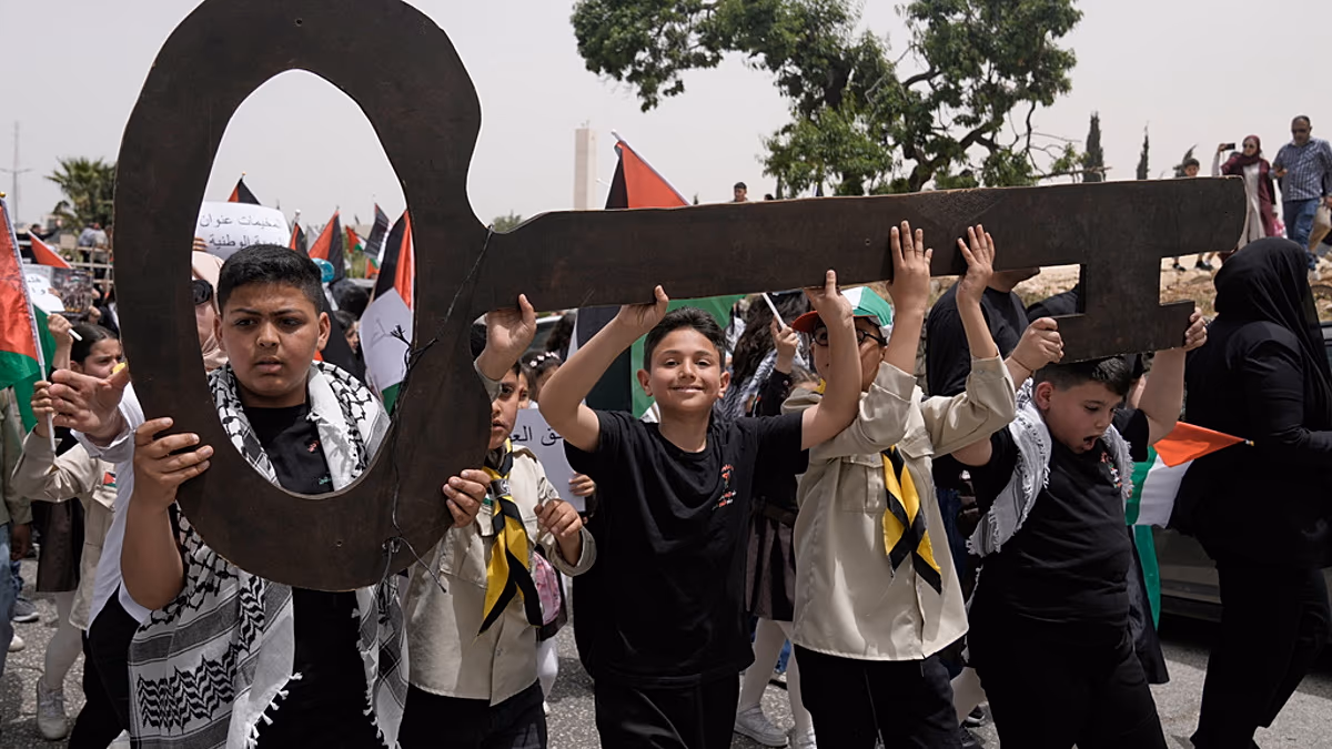 Les Palestiniens se rassemblent pour marquer le 78e anniversaire de la Nakba et réclament le « droit au retour »