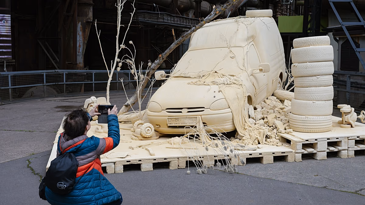 Biennale d'art urbain : la rouille, la poussière et la pourriture réorganisent l'usine sidérurgique allemande de Völklingen