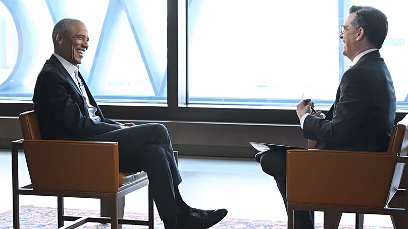 Barack Obama et Stephen Colbert