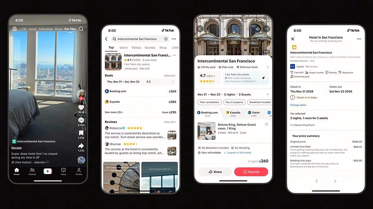 Des danses aux destinations : TikTok Go permet aux utilisateurs américains de réserver des expériences de voyage dans l'application