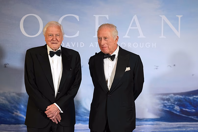 Le roi Charles III rencontre David Attenborough lors de la première du film