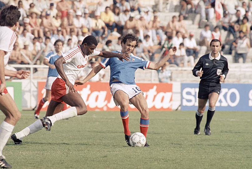 Le Canada contre la France lors de la Coupe du monde 1986