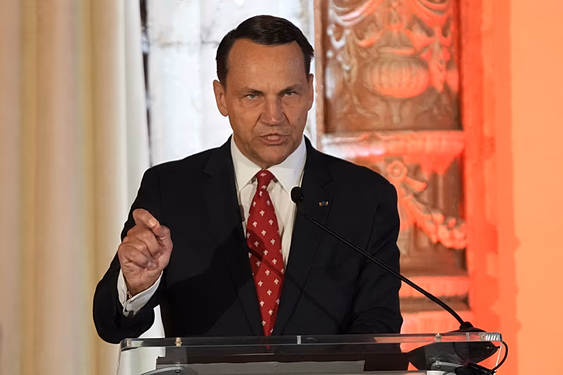 Polish Foreign Minister and Deputy Prime Minister Radoslaw Sikorski on September 2, 2025, in Florida, USA.